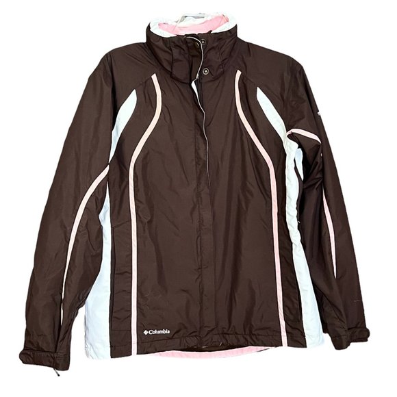Columbia Jackets & Blazers - COLUMBIA Women's Titanium Omni-Tech Brown & Pink Winter Jacket